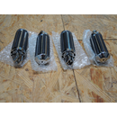 Chrom Custom Fussrasten Set Stripes vorne + hinten Honda VT 600 Shadow