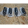 Chrom Custom Fussrasten Set Stripes vorne + hinten Honda VT 600 Shadow