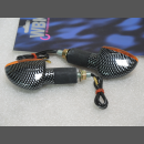 Blinker Arrow Miniblinker 12 V  21 Watt langer Arm Carbon Look 2 St&uuml;ck  e gepr&uuml;ft