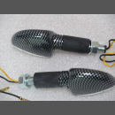 Blinker Arrow Miniblinker 12 V 21 Watt langer Arm Carbon Look LED e gepr&uuml;ft 2 St&uuml;ck