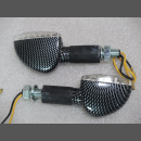 Blinker Arrow Miniblinker 12 V 21 Watt langer Arm Carbon Look LED e gepr&uuml;ft 2 St&uuml;ck